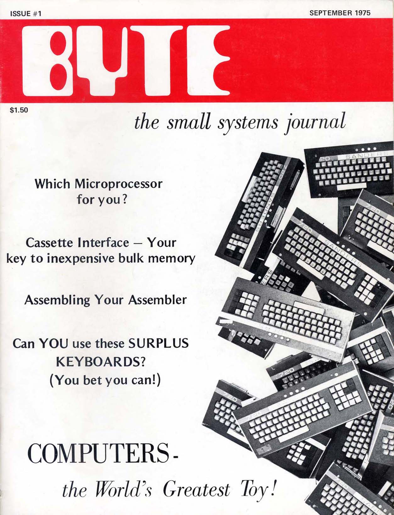 BYTE - Volume 1 - Issue 1 - September 1975 - Cover